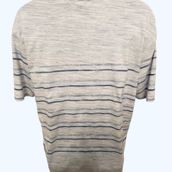 TOMMY BAHAMA Blue & Beige Striped Polo Shirt Men XL - Picture 3 of 5